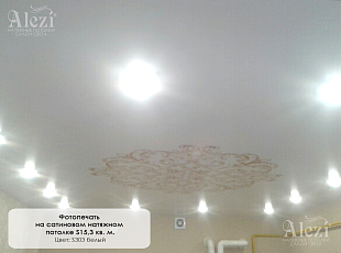 Купить натяжной сатиновый потолок с фотопечатью